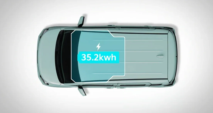 더 레이 EV 35.2kWh 배터리 배치도