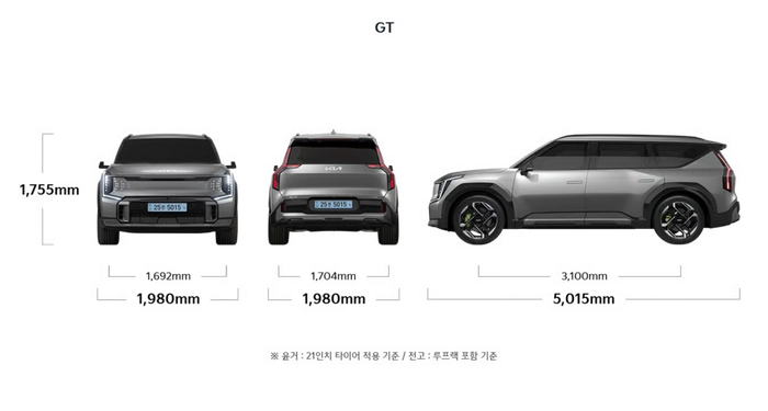 기아 EV6 GT, 기아 EV9 GT, EV6 내부, EV9 내부, 전기차 비교