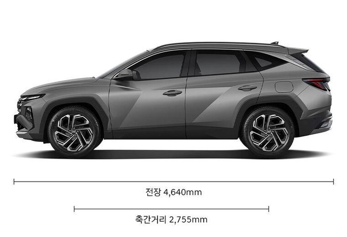 투싼 싼타페 투싼 크기 측면 모습