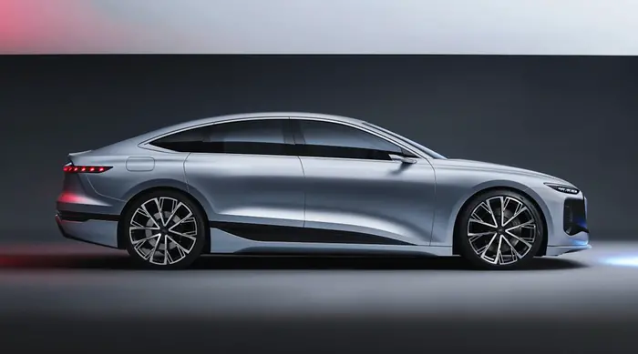 아우디 A6, A6 e-tron, 아우디 전기차, 아우디 이트론 측면